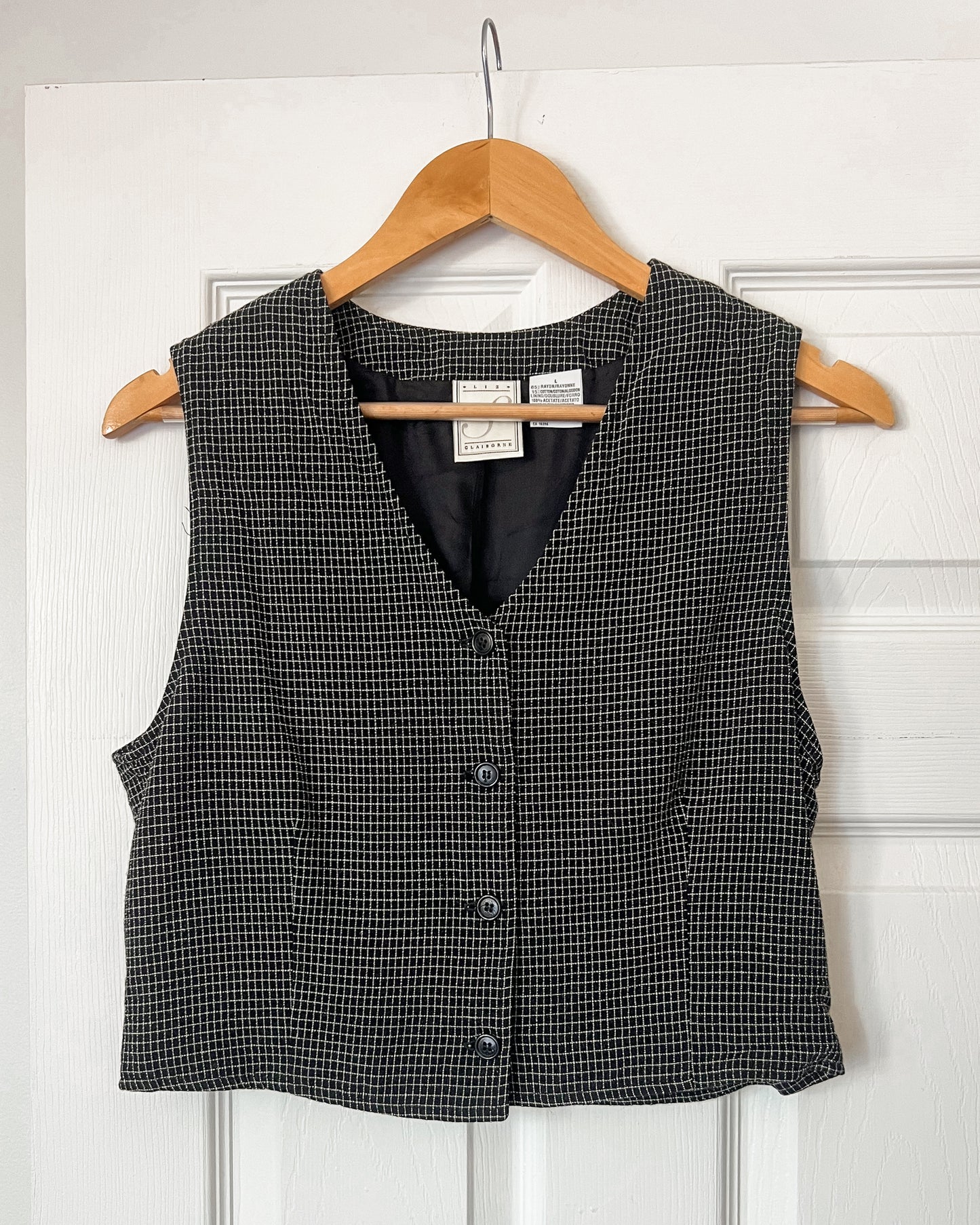 Vintage Liz Checkered Vest