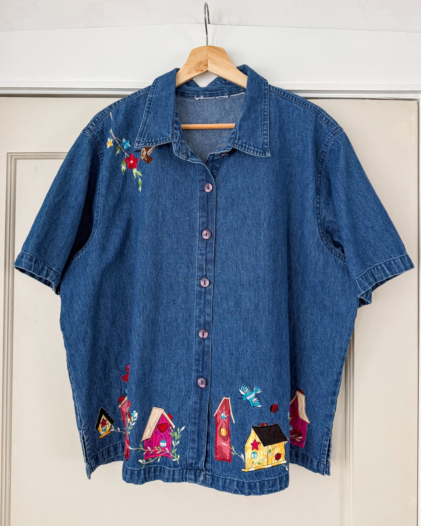 Denim Birdhouse Button Down Shirt