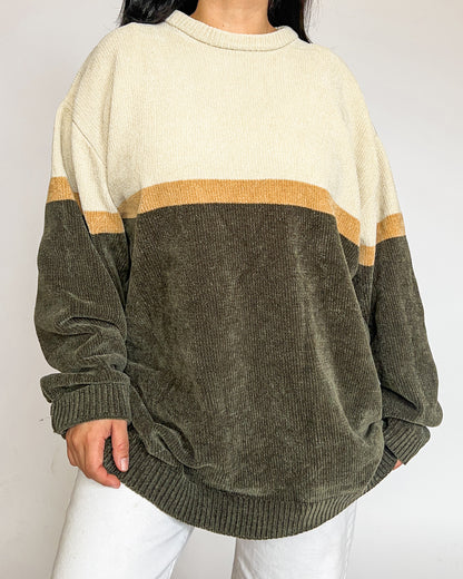 Colorblock Chenilli Sweater