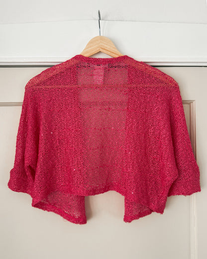 Jones NY Pink Short Sleeve Cardigan
