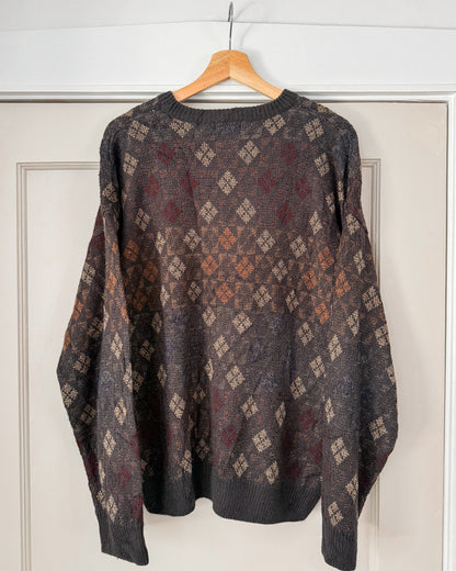 Vintage Diamond Knitted Sweater