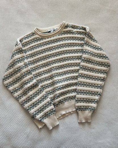 Striped Graphic Knitted Sweater