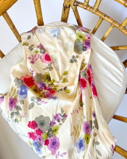Loft Silk Midi Dress