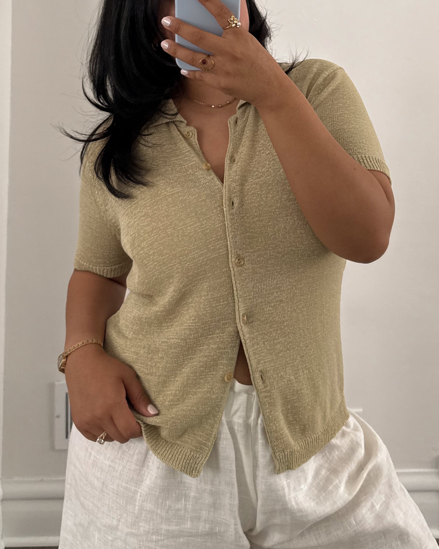Jones NY Short Sleeve Button Down