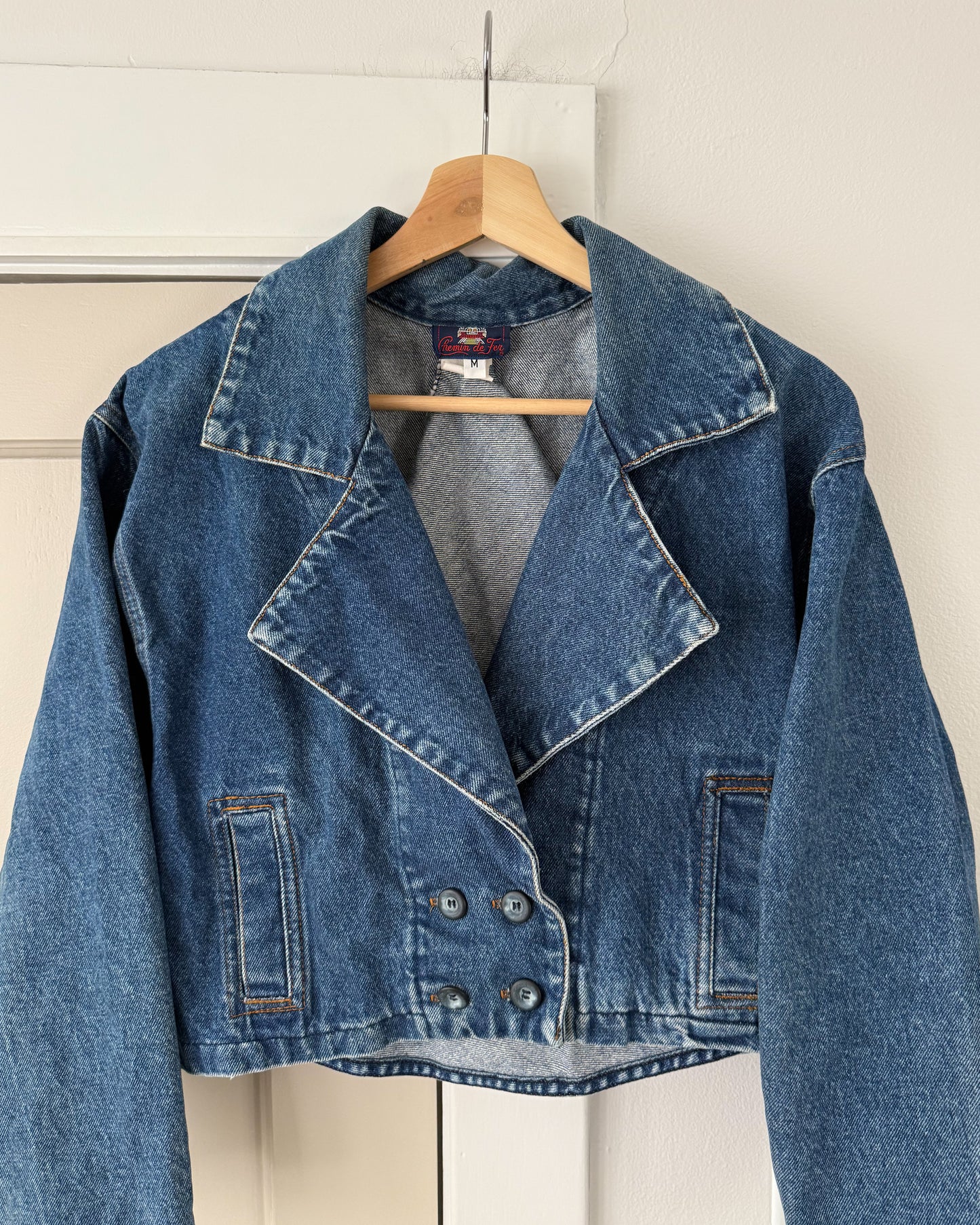 Vintage Denim Cropped Jacket