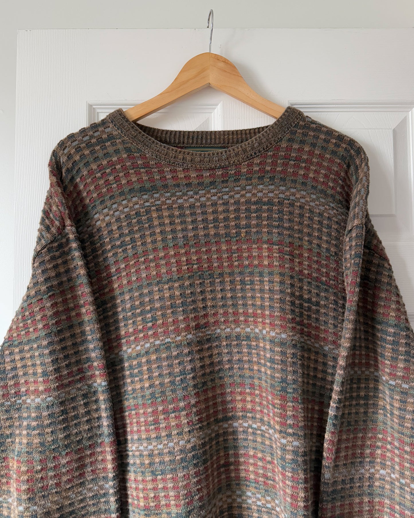 Checkered Knitted Sweater