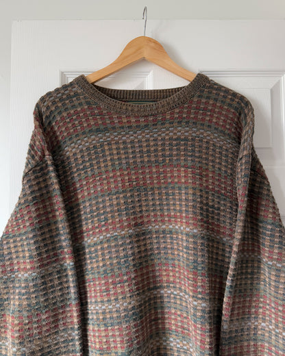 Checkered Knitted Sweater