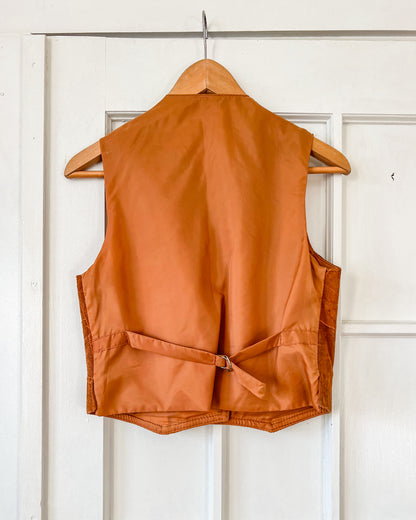 Suede Leather Stitch Vest