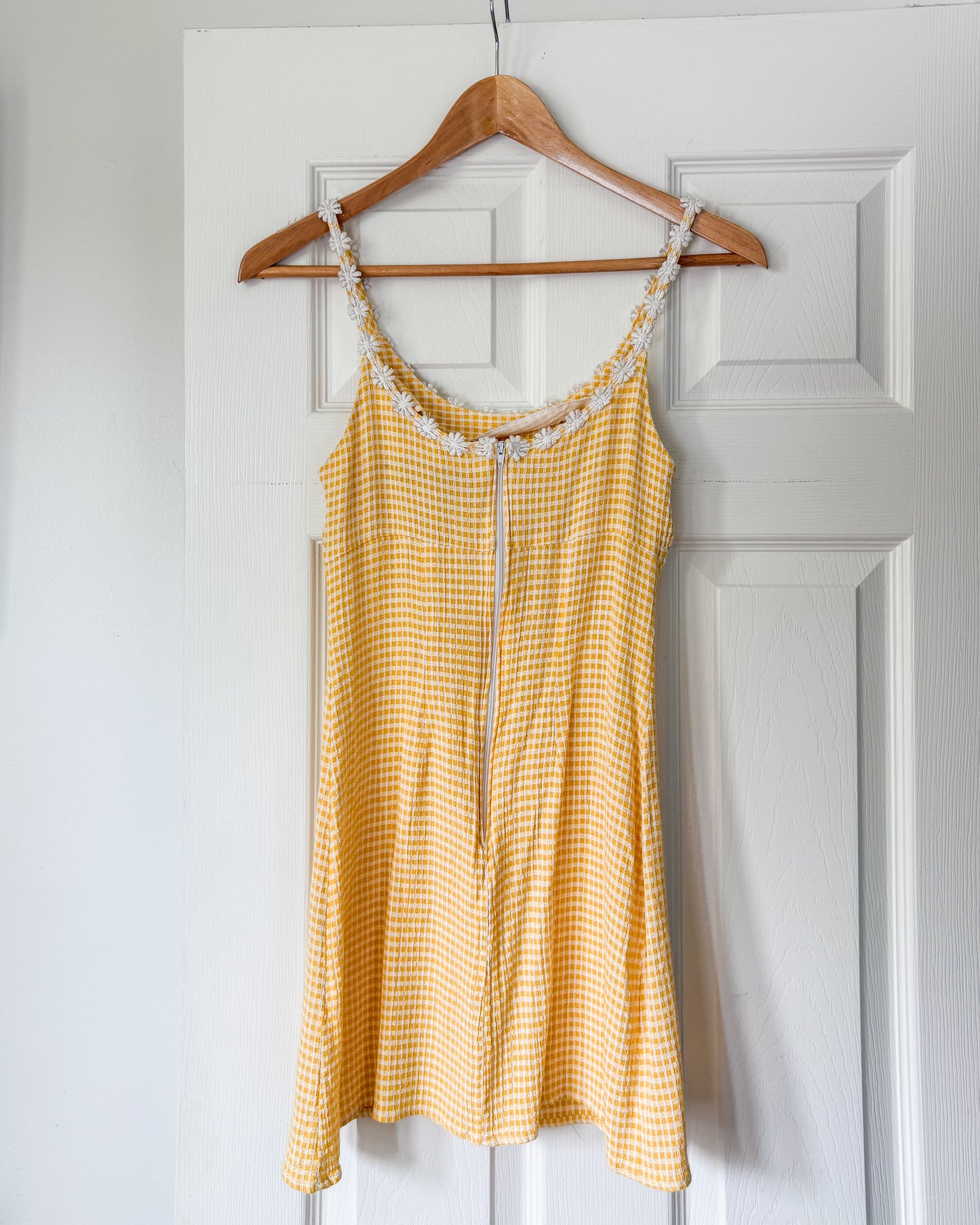 Vintage Yellow Gingham Dress