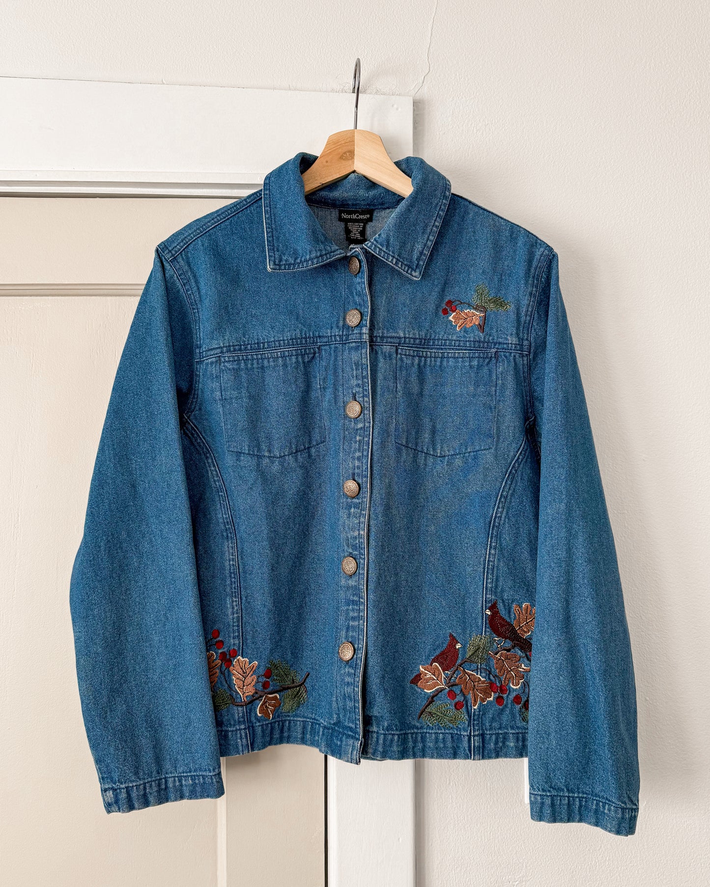Denim Fall Embroidered Jacket