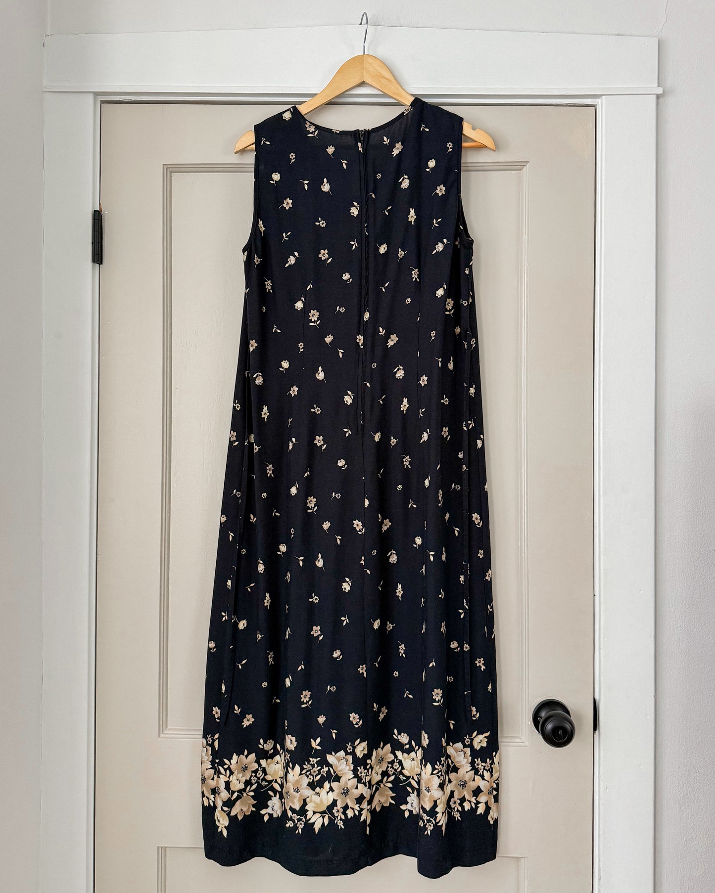 Pleated Floral Maxi Dress