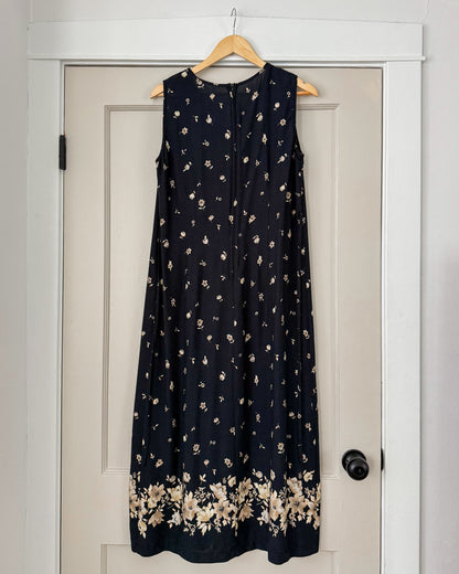 Pleated Floral Maxi Dress