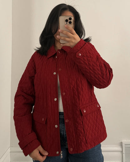 Merona Red Quilted Jacket