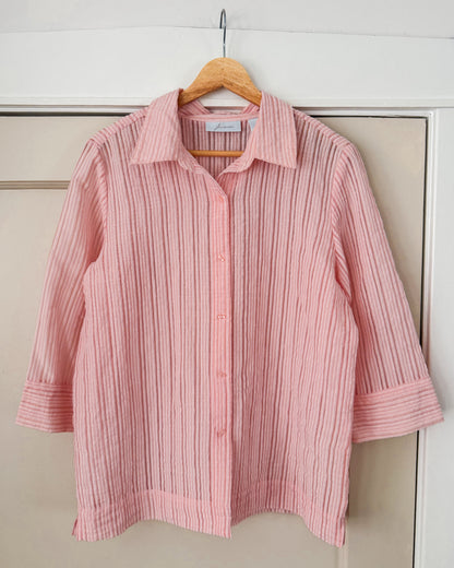 Pink Sheer Button Up