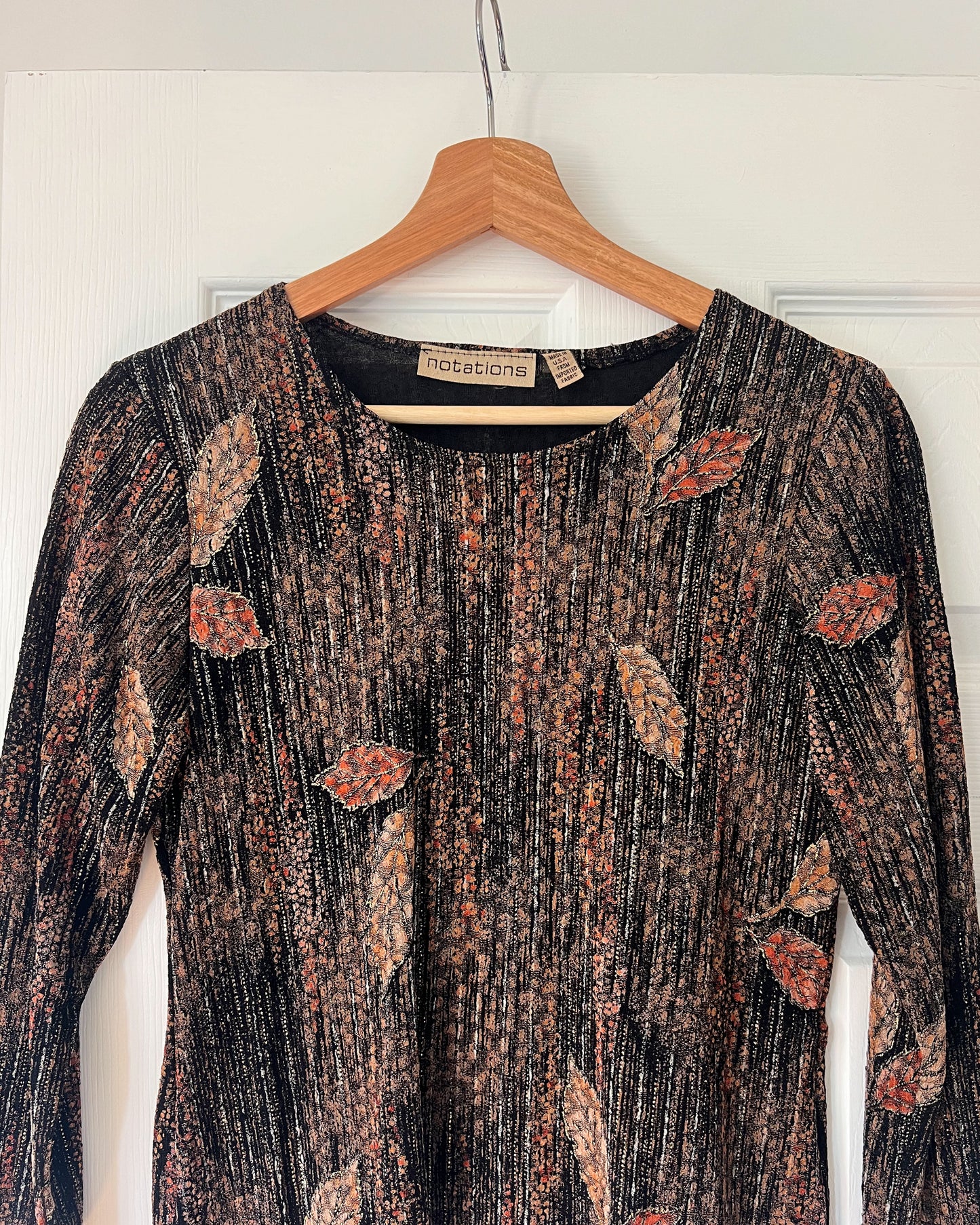Leaf Gold Sparkle Blouse