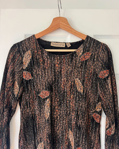 Leaf Gold Sparkle Blouse