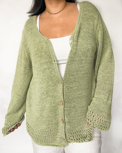 Green Knitted Cardigan