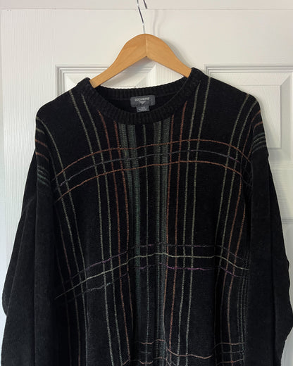 Dockers Black Velvet Striped Sweater