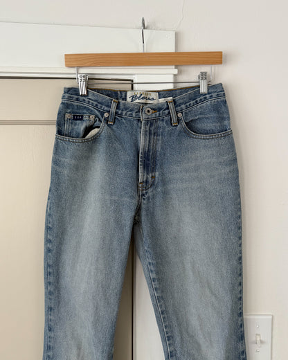 Express Blues Low Rise Wide Leg Jeans