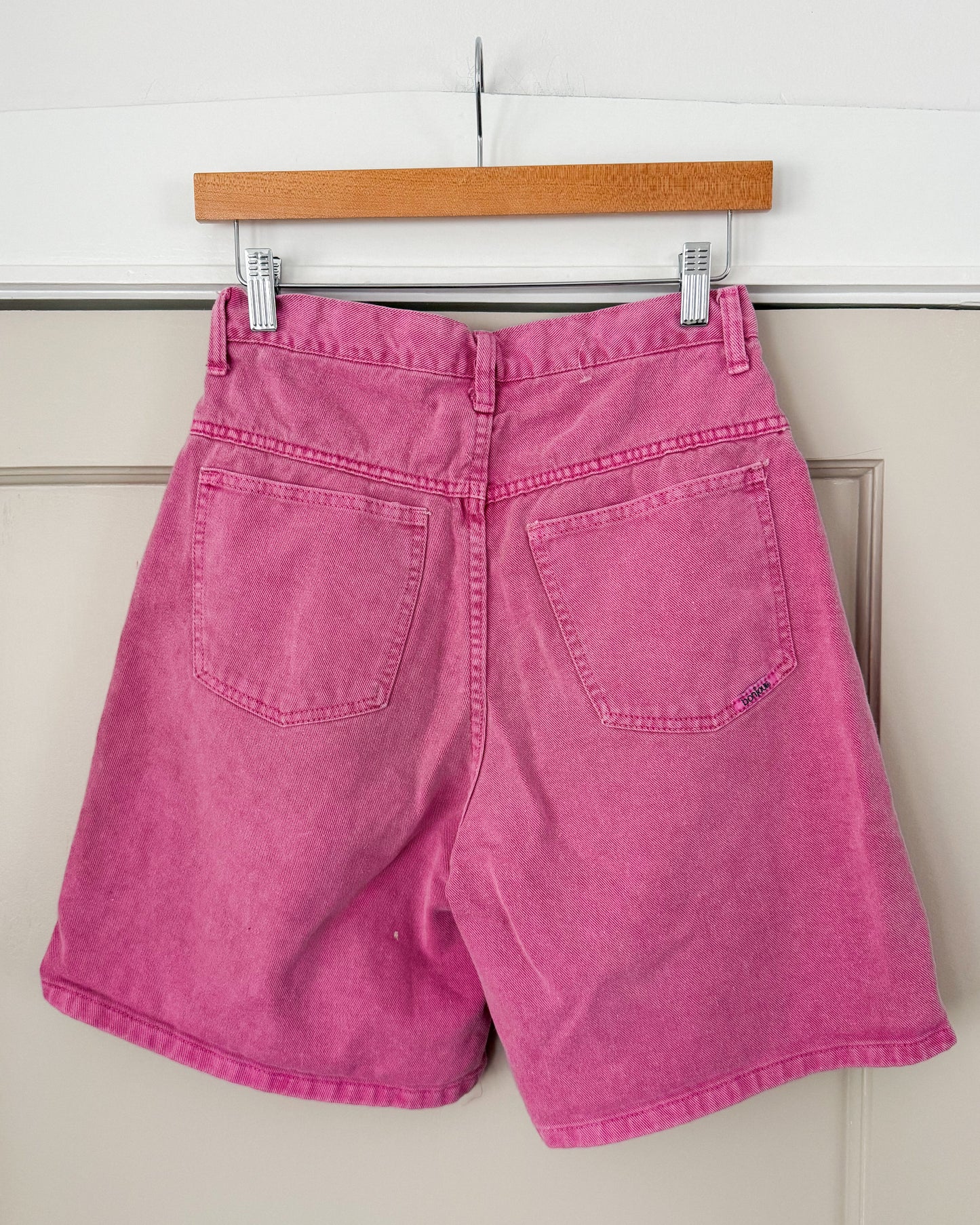 Vintage Bonjour Pink Denim Shorts