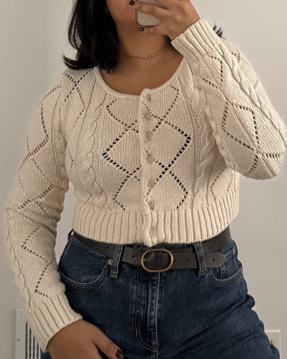 Cropped Knitted Sweater