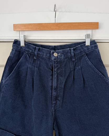 Vintage High Rise Dark Blue Denim Shorts