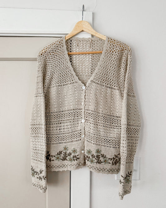 Crochet Flower Cardigan