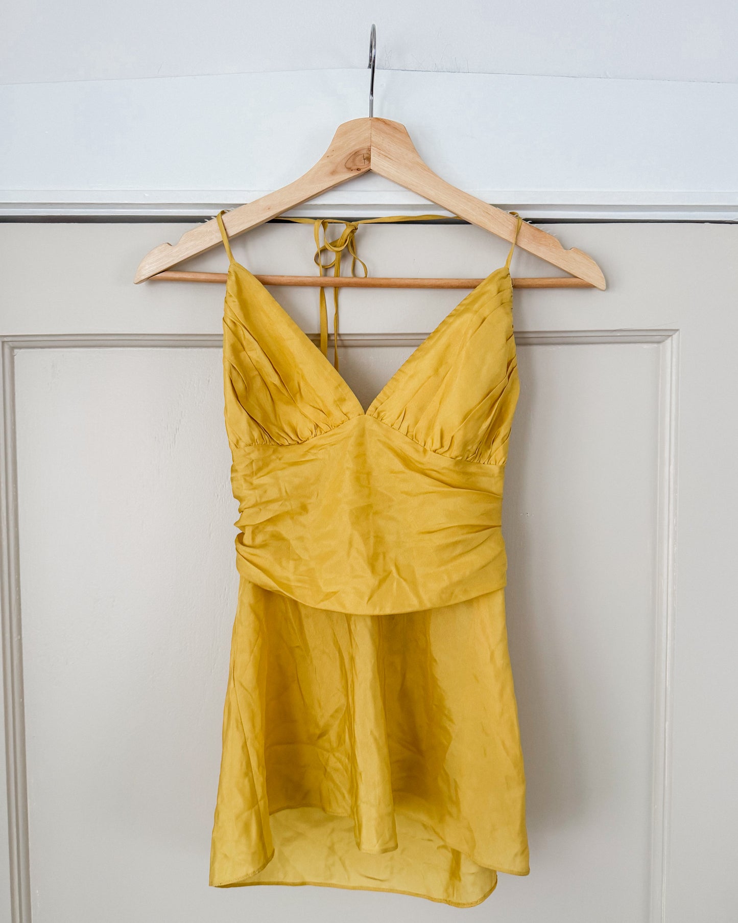 Silk Gold Halter Top
