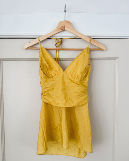 Silk Gold Halter Top
