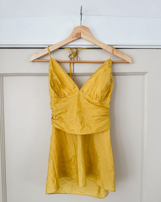 Silk Gold Halter Top
