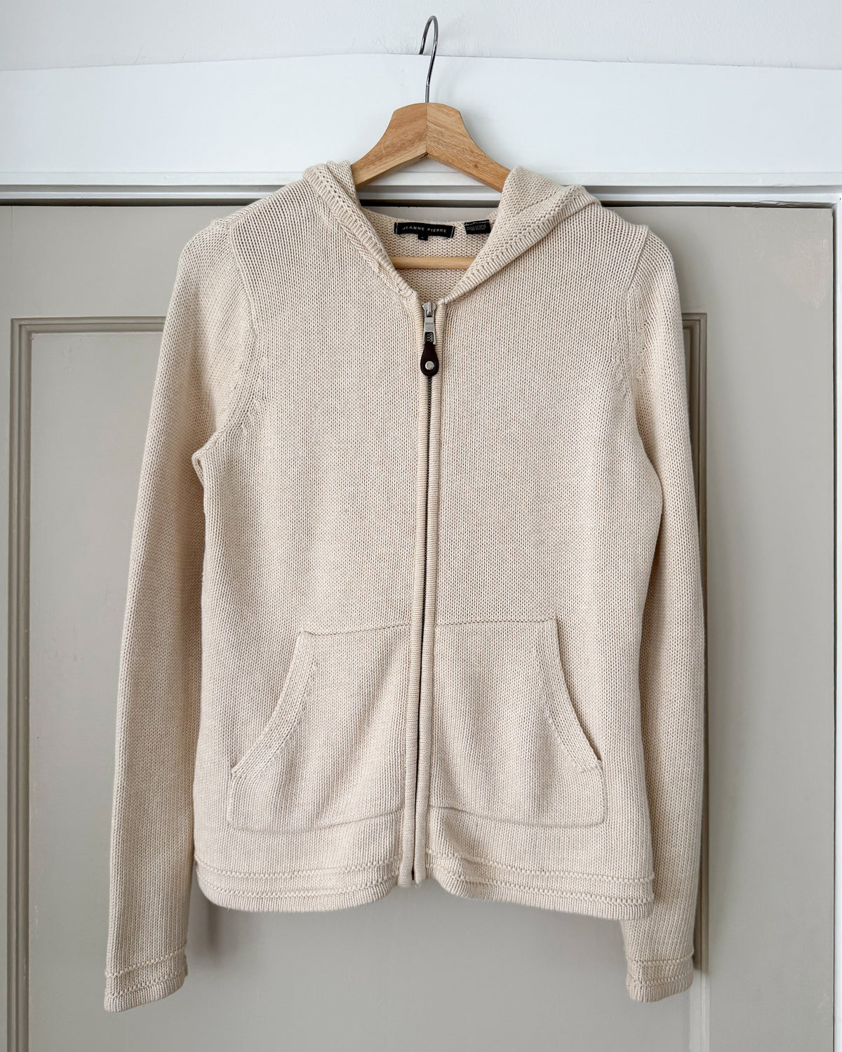 Cream Knitted Hoodie