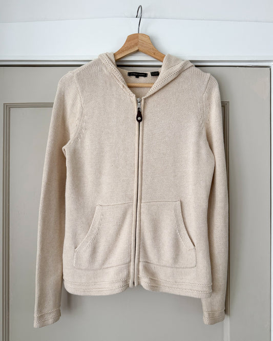 Cream Knitted Hoodie