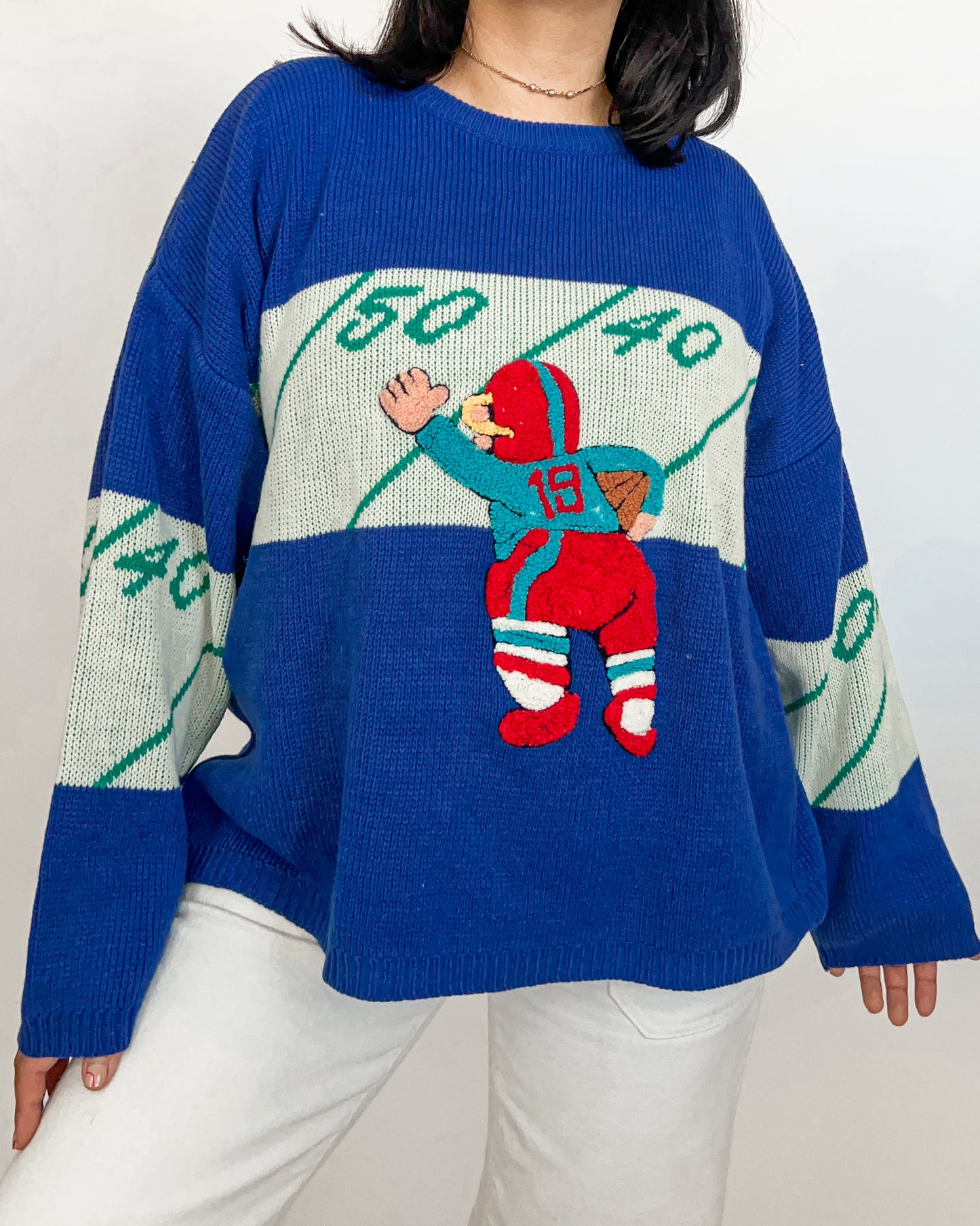 Vintage Football Knitted Sweater