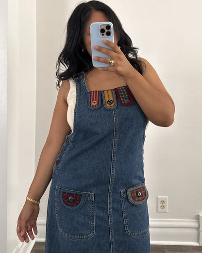 Vintage Denim Maxi Dress