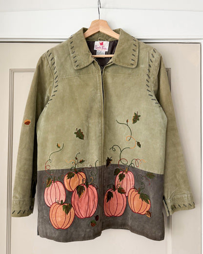 Fall Pumpkin Leather Jacket