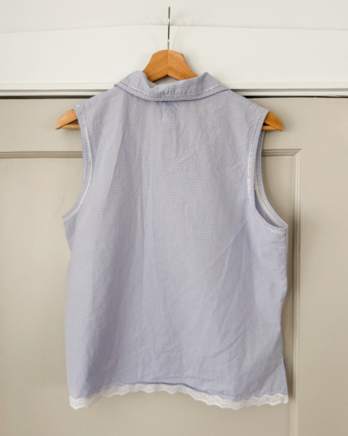 Collared Button Tank Top
