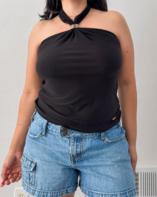 Nine West Black Halter Top