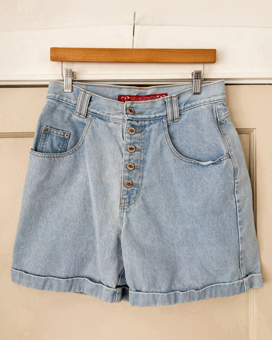 Vintage Lightwash High Rise Denim Shorts