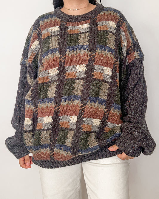 Vintage Multicolored Wool Sweater