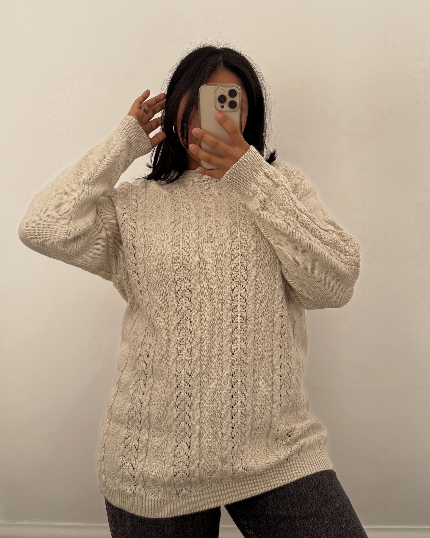 Liz Claiborne Neutral Knitted Sweater