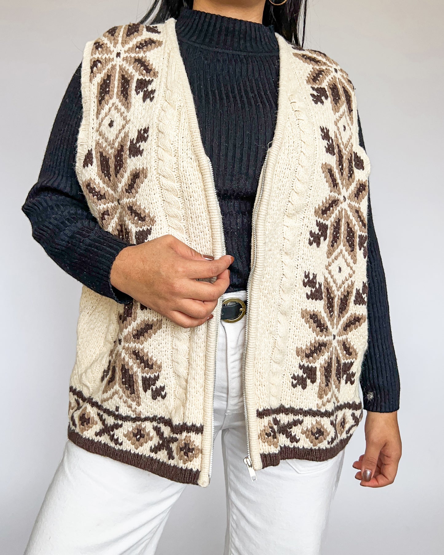Snowflake Knitted Vest