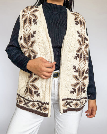 Snowflake Knitted Vest
