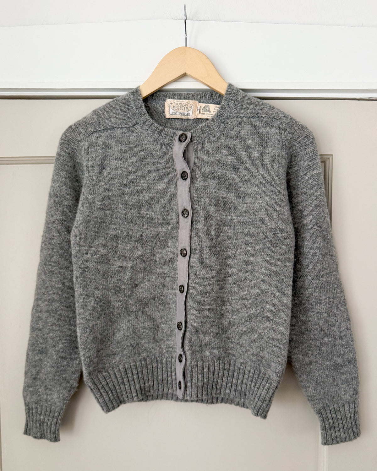 Gray Wool Cardigan
