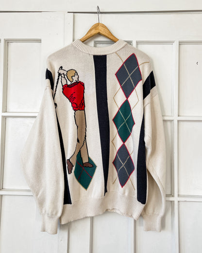 Golf Graphic Knitted Sweater