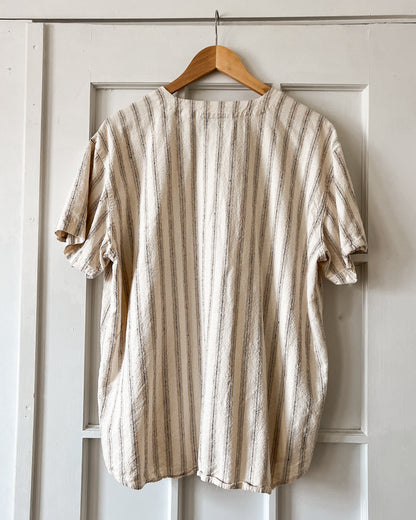 Silk Stripped Button Up