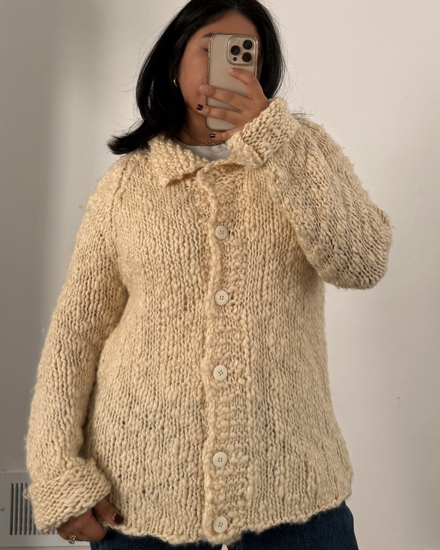Hand Knitted Chunky Cardigan