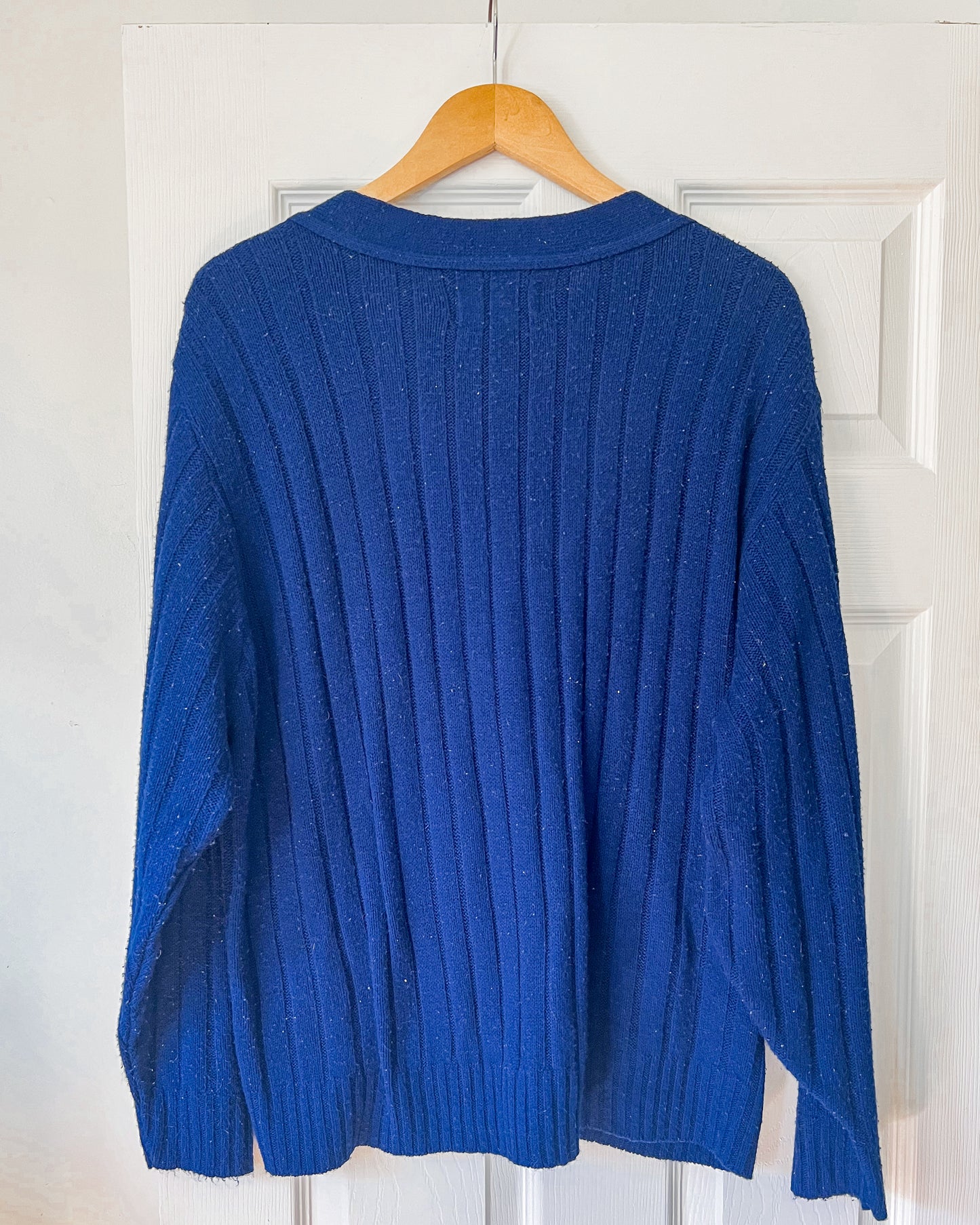 Vintage Navy Knitted Cardigan