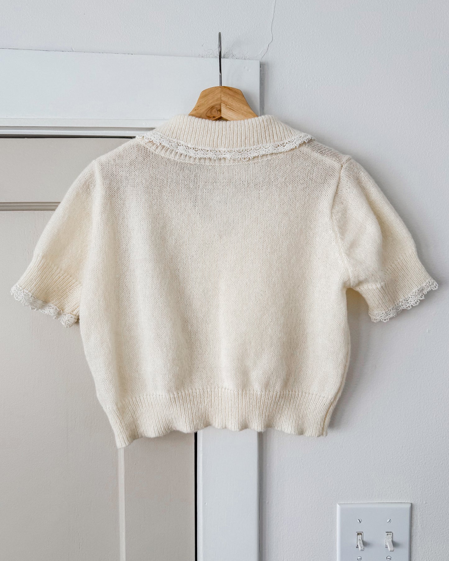 Cream Knitted Blouse