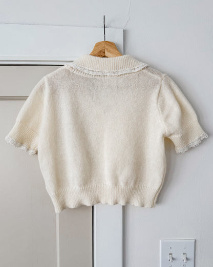 Cream Knitted Blouse