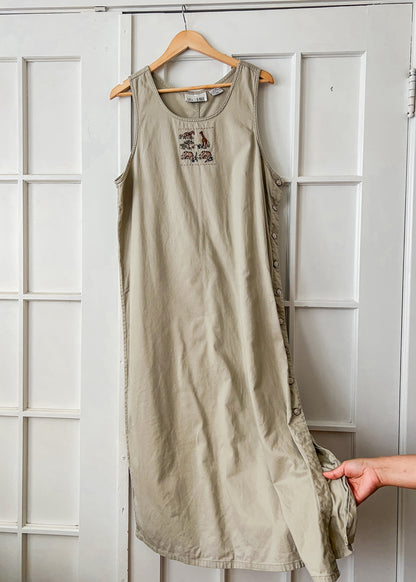 Safari Embroidered Dress